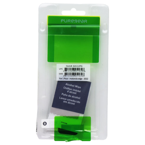 PureGear Tempered Glass Screen Protector for Motorola Edge 2022 - Bulk Packaging