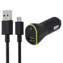 PureGear Quick Charge 3.0 USB Car Charger with USB-A to Micro USB Cable - Black