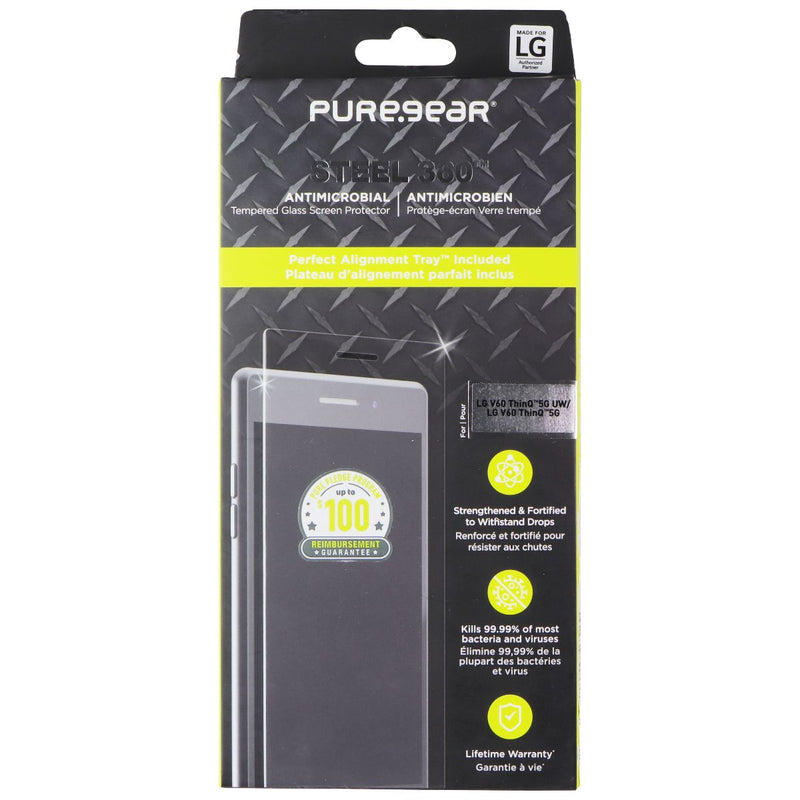 PureGear Steel 360 Screen Protector for LG V60 ThinQ 5G UW / LG V60 ThinQ 5G