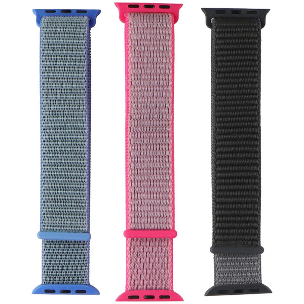 PureGear 3 Pack Nylon & Velcro Watch Band Set for Apple Watch (38/40/41mm)