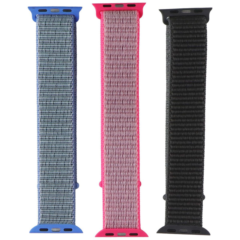 PureGear 3 Pack Nylon & Velcro Watch Band Set for Apple Watch (38/40/41mm)