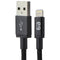 PureGear Braided USB-A to Lighting 8-Pin 10FT Charge Cable - Black