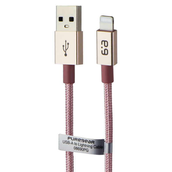 PureGear (4-Ft) USB to Lightning 8-Pin Braided Charging Cable - Pink