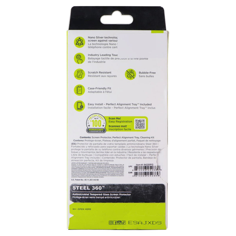 PureGear Steel 360 Screen Protector for Apple iPhone 16e/14 Pro/14/13 Pro/13