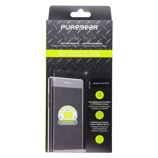 PureGear Steel 360 Screen Protector for Google Pixel 8 Pro - Clear