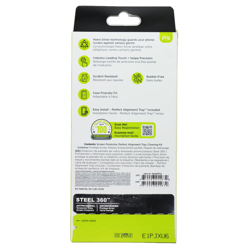 PureGear Steel 360 Screen Protector for Google Pixel 8 Pro - Clear