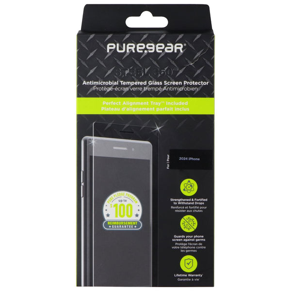 PureGear Steel 360 Tempered Glass Screen Protector for Apple iPhone 16