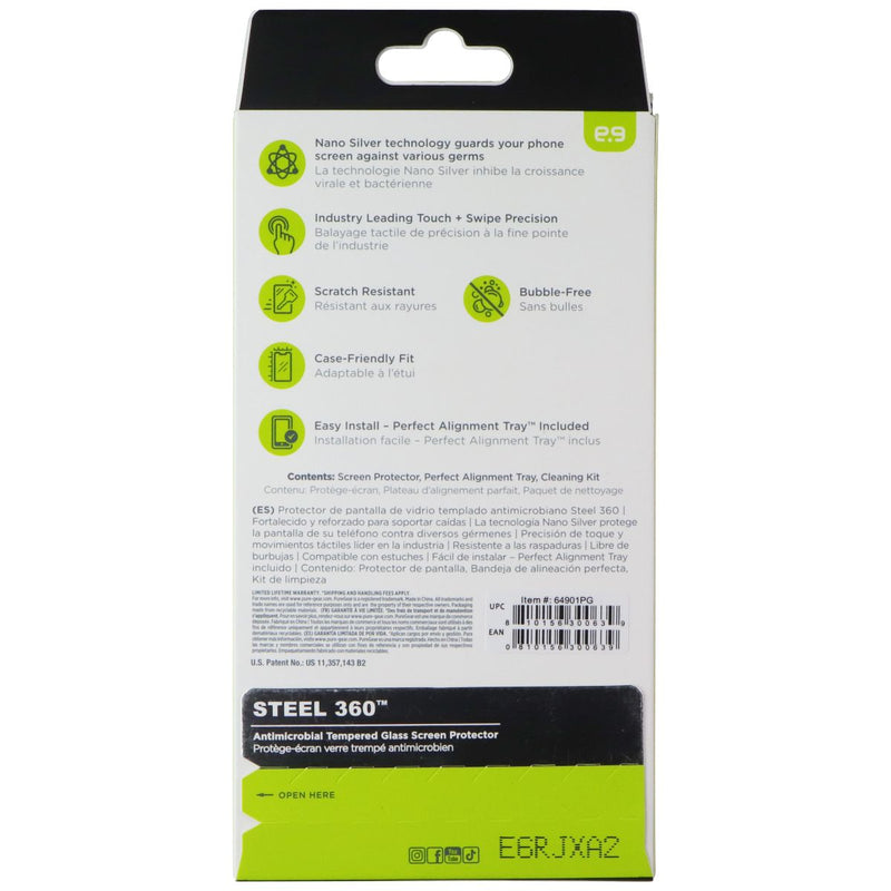 PureGear Steel 360 Tempered Glass Screen Protector for Apple iPhone 16