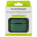 PureGear Silicone Case + Magnetic Strap for Apple AirPods Pro 2nd Gen - Green