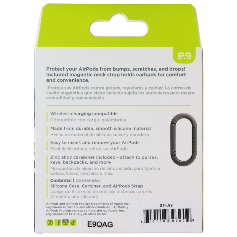 PureGear Silicone Case + Magnetic Strap for Apple AirPods Pro 2nd Gen - Green