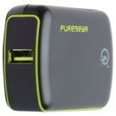 PureGear (18W) Extreme USB Wall Charger + Micro USB (3-Ft) Cable - Black