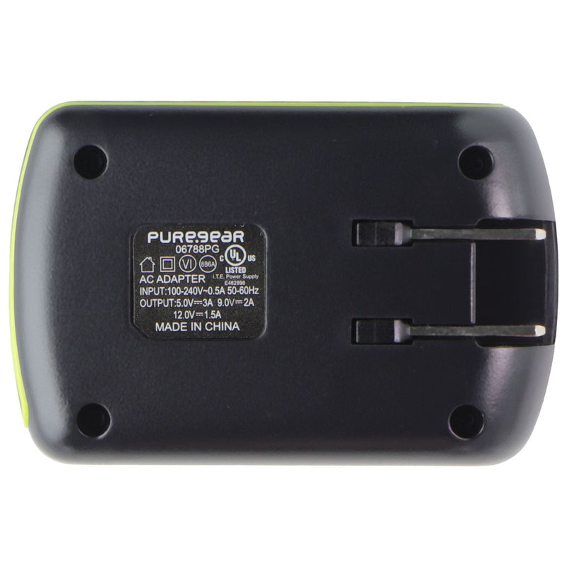 PureGear (18W) Extreme USB Wall Charger + Micro USB (3-Ft) Cable - Black