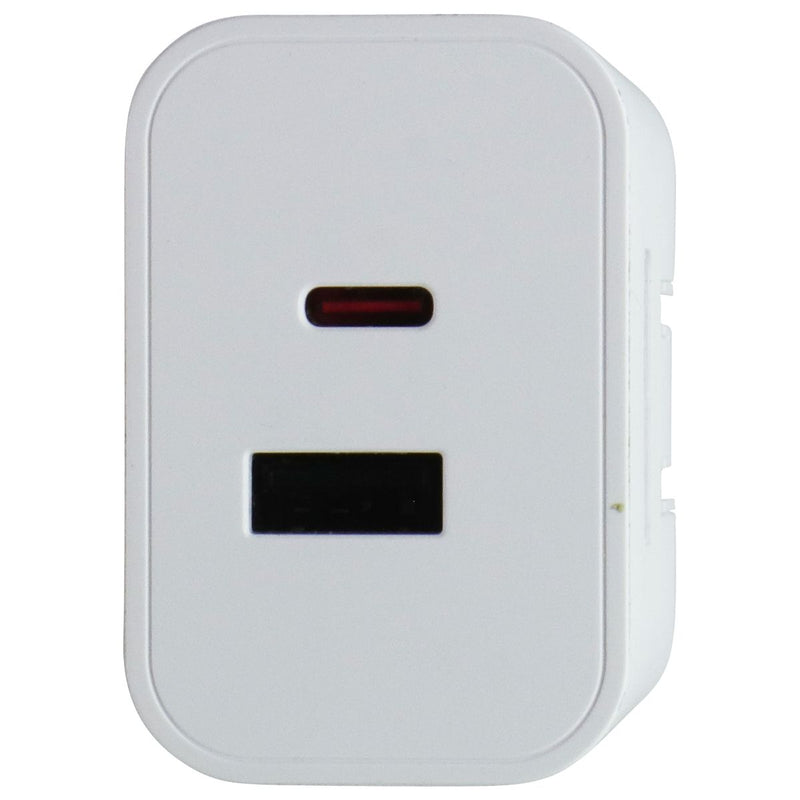 PureGear (42W) USB-A and USB-C Dual Port PD Charger - White (10858PG)