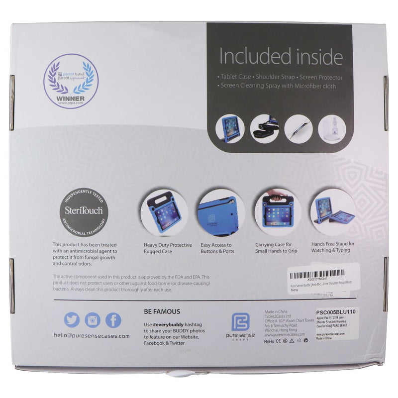 Pure Sense Buddy Tablet Case for Apple iPad 11-inch (2018) - Blue