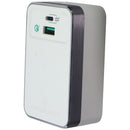 Qmadix Full Metal Jacket Dual-Port USB-C & USB-A 3.0 PD Charge Adapter - White