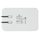 Qmadix Full Metal Jacket Dual-Port USB-C & USB-A 3.0 PD Charge Adapter - White