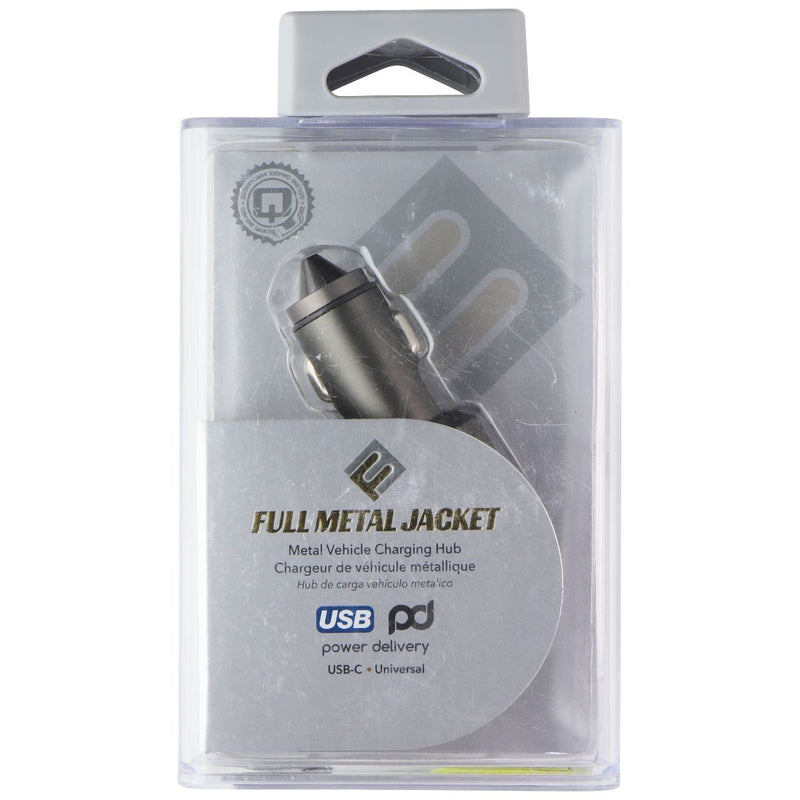 Qmadix Full Metal Jacket USB-C Power Delivery Car Charger - Silver