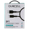 Quikcell 3Ft Braided USB-A to USB-C Charging Cable - Black