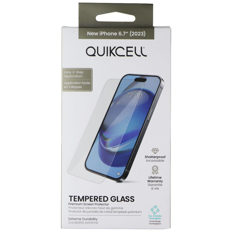 Quikcell Tempered Glass Screen Protector for Apple iPhone 15 Plus