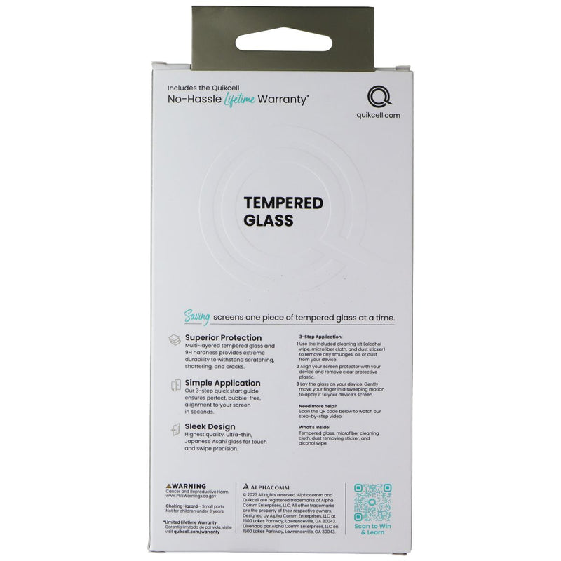 Quikcell Tempered Glass Screen Protector for Apple iPhone 15 Plus