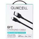 Quikcell 6FT USB-A to Lightning 8-Pin Charging Cable - Black