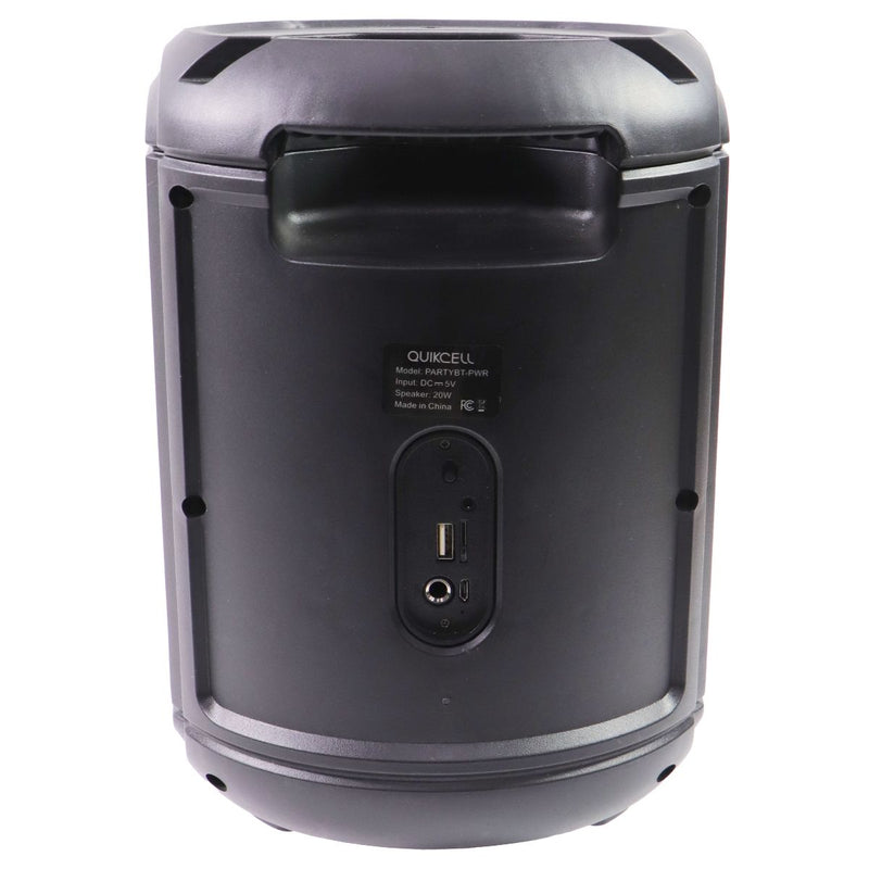 Quikcell Party Beat Power Series Wireless Speaker with LED Lights - Black