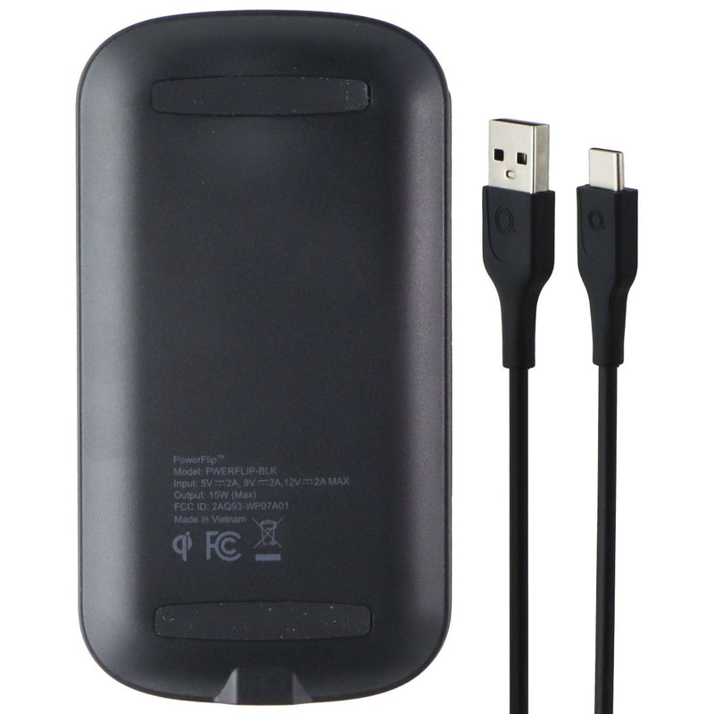 Quikcell (15W) Power Flip 2-in-1 Wireless Charging Pad - Black