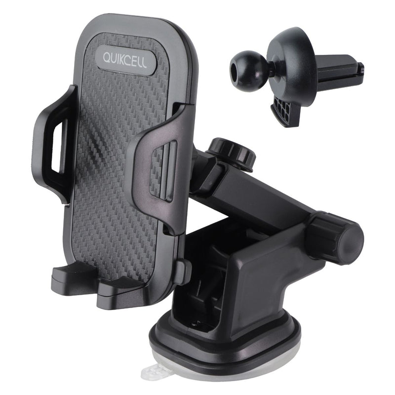 Quikcell DriveDock Universal 3-in-1 Car Mount - Black