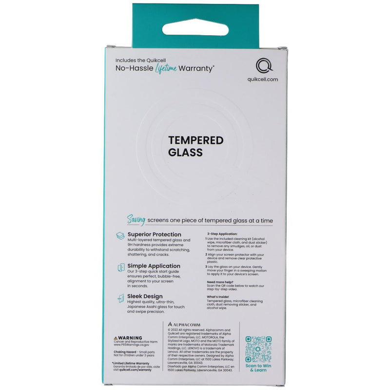 Quikcell Tempered Glass Screen Protector for Motorola Moto G Stylus (2022)