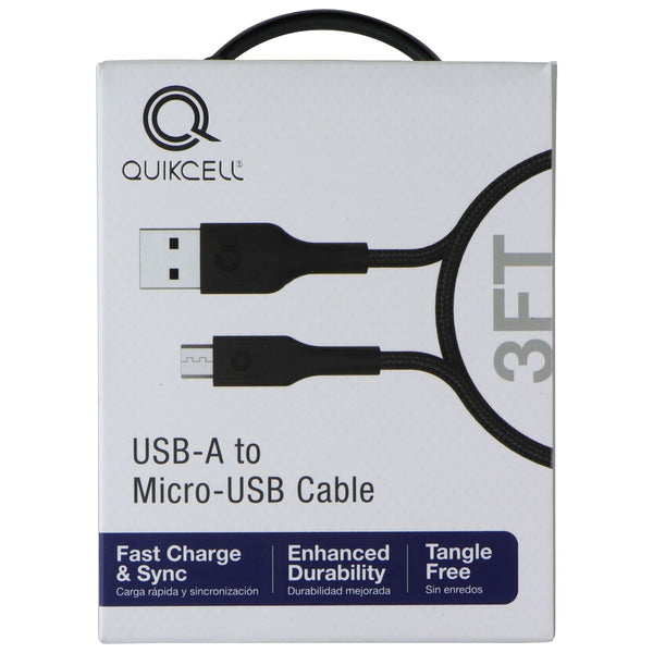Quikcell 3ft USB-A to Micro-USB Cable - Black