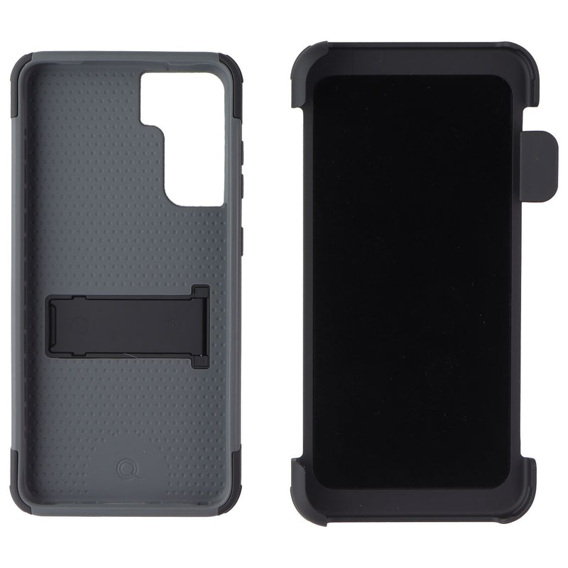 Quikcell Advocate + Holster for Samsung Galaxy S21 FE 5G - Steel Black