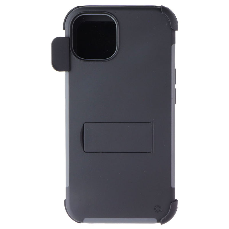 Quikcell Advocate Case with Kickstand + Holster for iPhone 13 - Steel Black