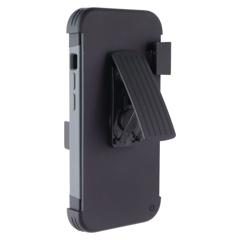 Quikcell Advocate Case with Kickstand + Holster for iPhone 13 - Steel Black