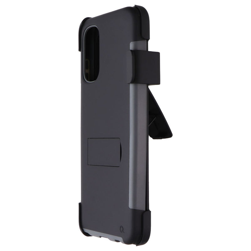 Quikcell Advocate + Holster for Motorola Moto G Stylus (2022) - Steel Black