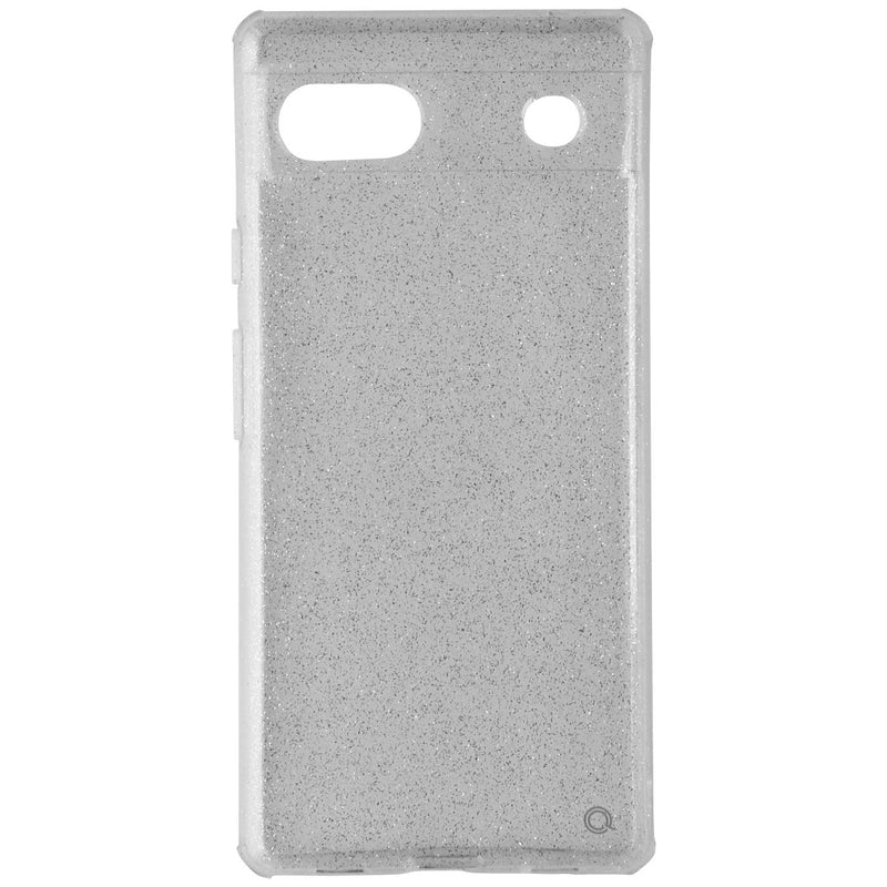 Quikcell Icon Silver Shimmer Case for Google Pixel 6a - Glitter/Clear
