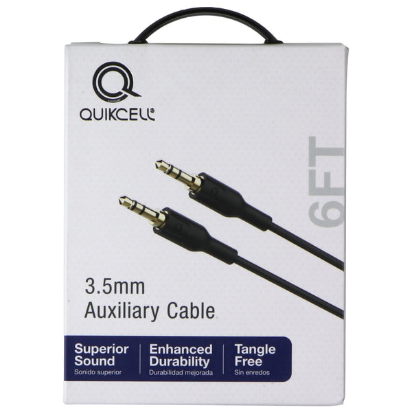 Quikcell (6-Ft) 3.5mm Auxiliary Cable - Black