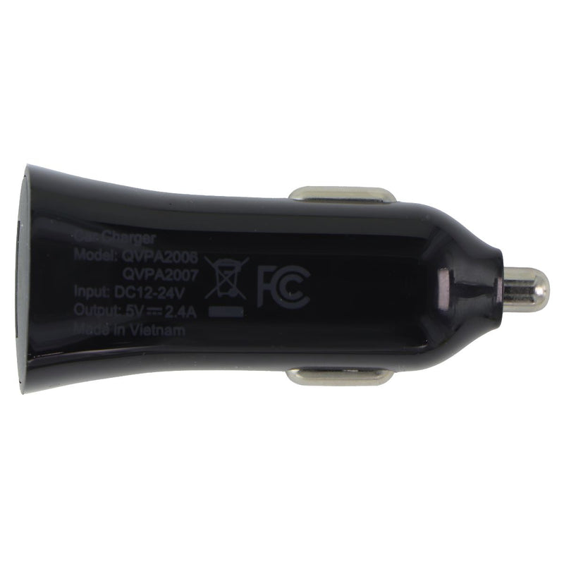 Quikcell Power Pack 2.4A Car Charger with 4ft USB-A to Micro-USB Cable - Black