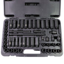 Quinn 3/8 in. Drive SAE and Metric Master Impact Socket Set - 48-Piece