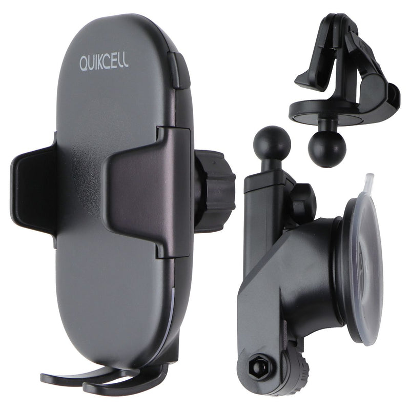 Quikcell DriveDock Charge (15W) Wireless Charging Car Mount - Black