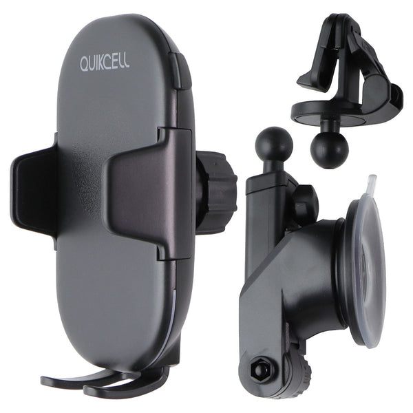 Quikcell DriveDock Charge (15W) Wireless Charging Car Mount - Black