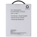 Quikcell 3Ft Braided USB-C to USB-C Cable - Black