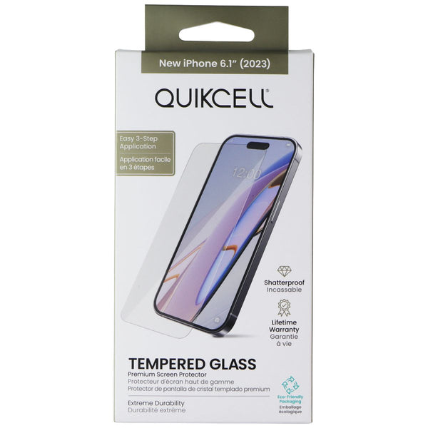 Quikcell Tempered Glass Screen Protector for Apple iPhone 15