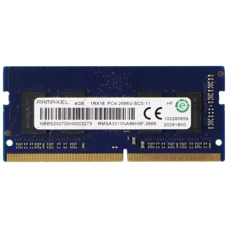 Ramaxel (4GB) DDR4 (PC4-2666V) Laptop RAM SO-DIMM Memory (RMSA3310NA86H9F-2666)