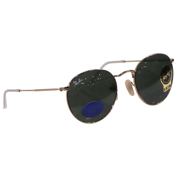 Ray-Ban (RB3447) Round Metal Sunglasses - 50mm - Matte Gold/Polarized G-15 Green
