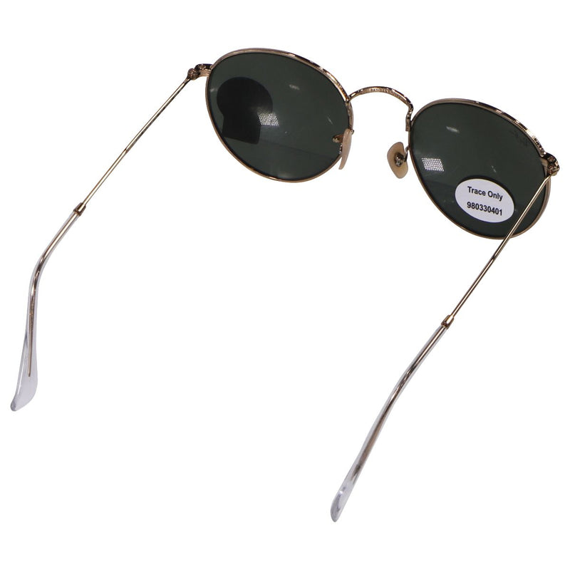 Ray-Ban (RB3447) Round Metal Sunglasses - 50mm - Matte Gold/Polarized G-15 Green