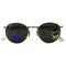 Ray-Ban (RB3447) Round Metal Sunglasses - 50mm - Matte Gold/Polarized G-15 Green