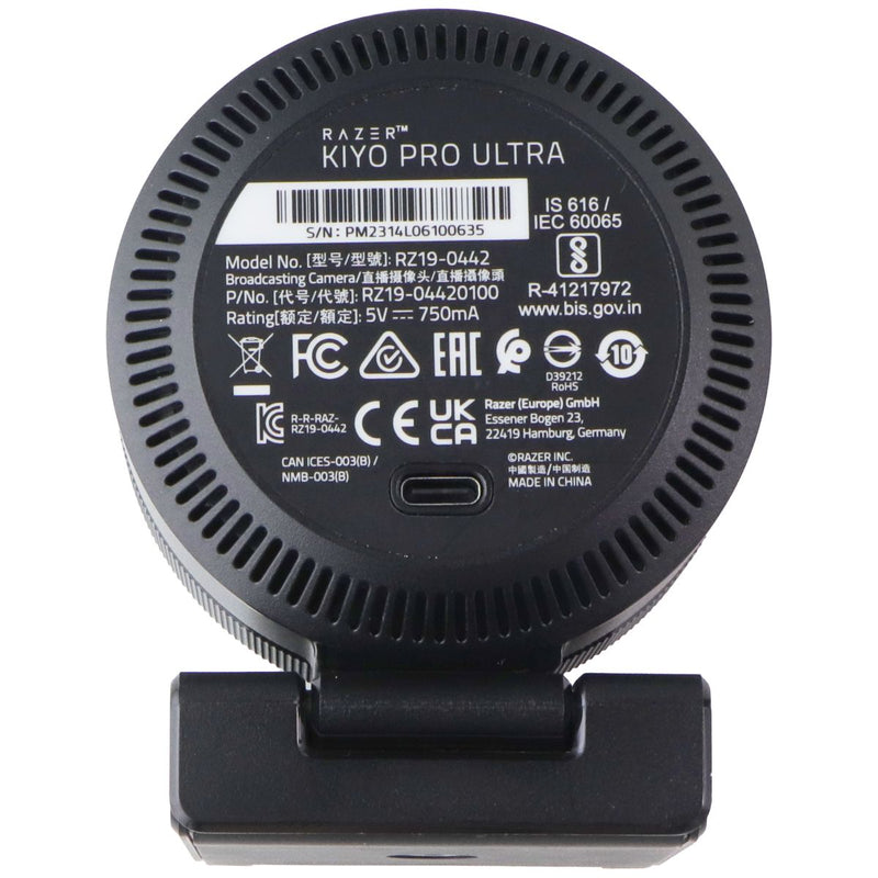 Razer Kiyo Pro Ultra Series 4K USB Webcam (RZ19-0442) - Black