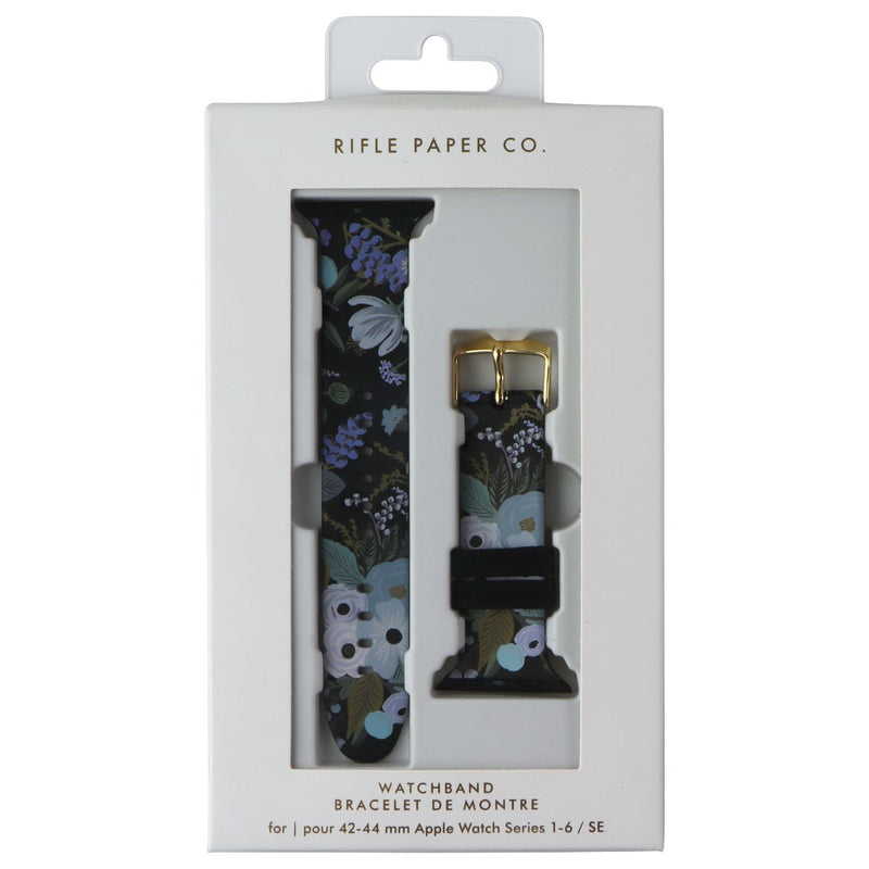 Rifle Paper Co. Watchband for 42-44mm Apple Watch SE 2/SE/6/5/4 - Black/Flowers