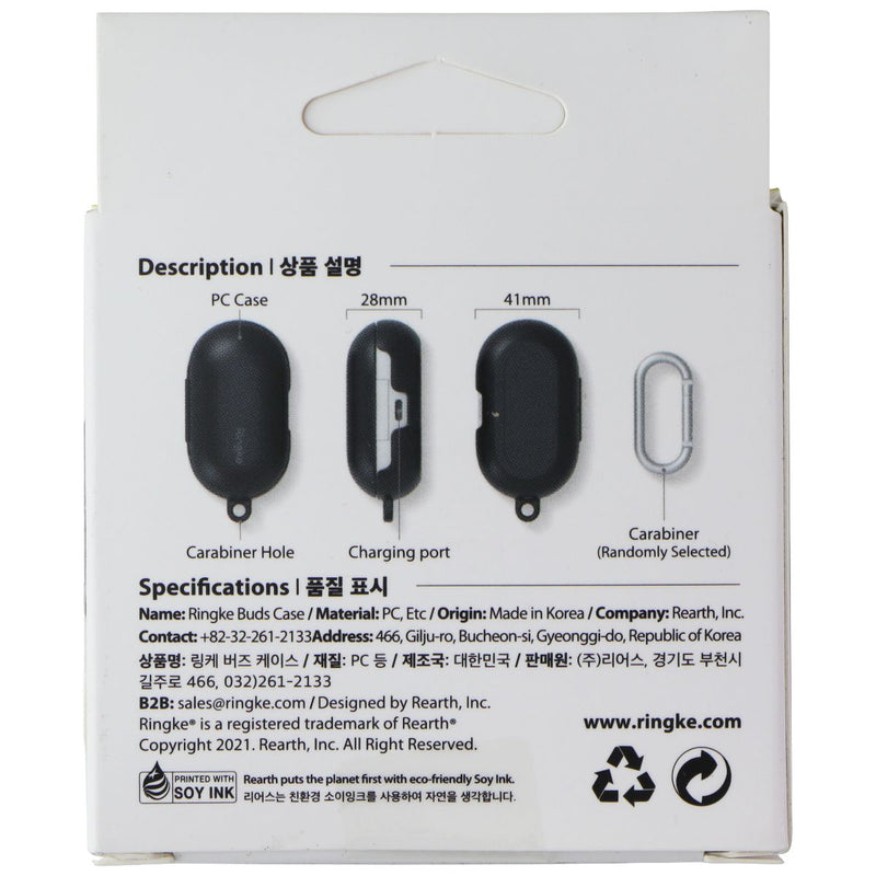 Ringke Galaxy Buds Case with Carabiner for Buds & (Buds+) - Black