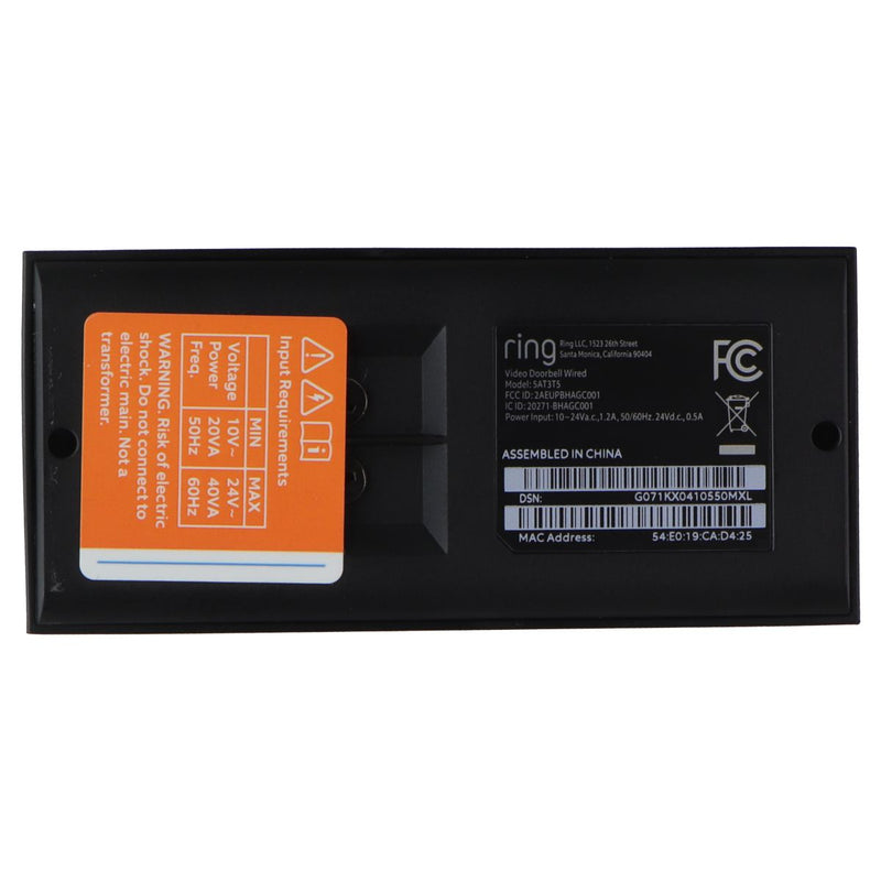 Ring Video Doorbell Wired (2021 Release) - Dark Gray (5AT3T5)